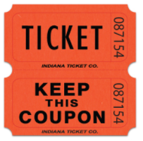 Roll Tickets: Case of 20 Double Rolls, Orange - 2,000 Individually Numbered Tickets main image